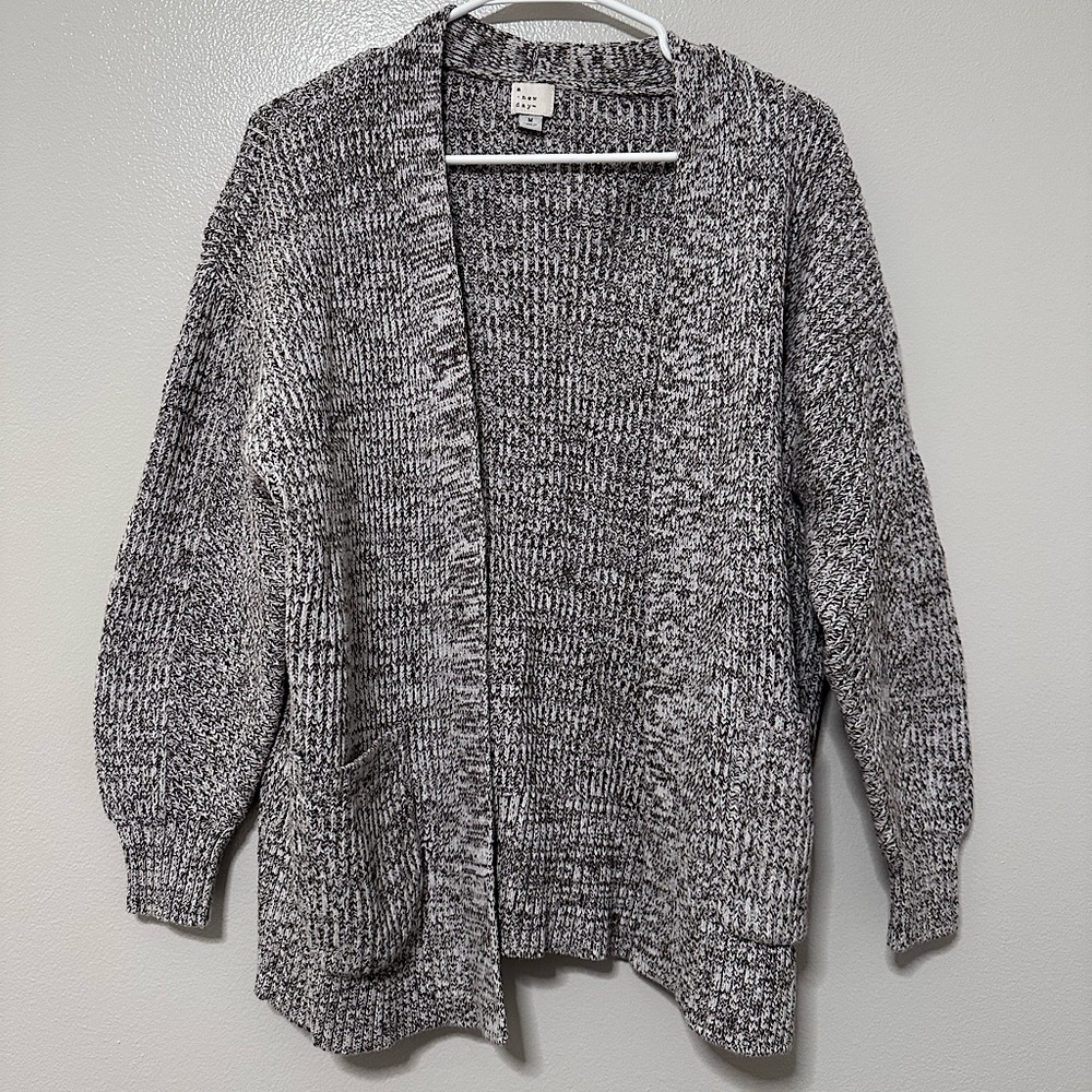 A New Day (Target) - Cardigan - White/Dark Brown - Medium